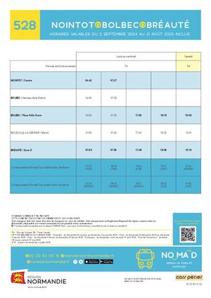 Ligne 528 BOLBEC > NOINTOT > BREAUTE