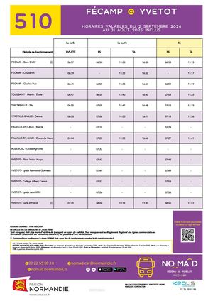 Ligne 510 FECAMP > YVETOT