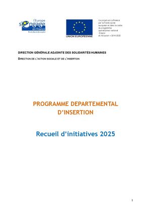Recueil Initiatives Plan départemental d'insertion 2025