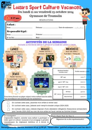 Lscv Vacances Octobre 2024