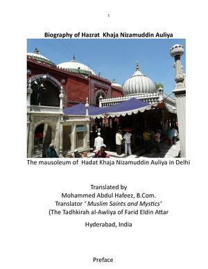 Biography of Hazrat Khaja Nizamuddin Auliya