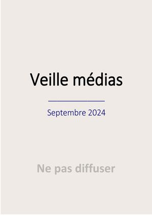 Veille Médias Septembre
