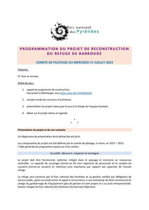 Programme Refuge De Barroude