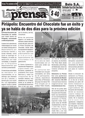 Diario Viernes 27 De Setiembre