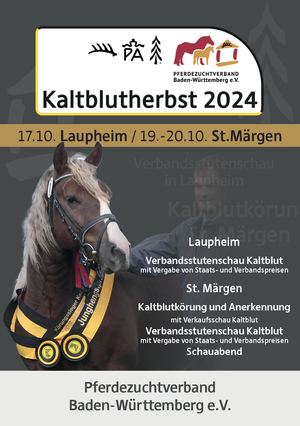 Kaltblutherbst Pferdezuchtverband  Baden-Württemberg e.V. 2024