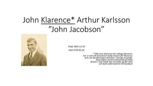 Klarens Karlsson Levnadsöde