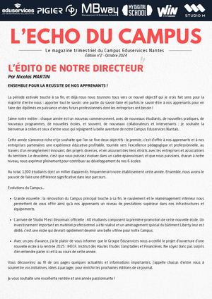 L'écho Du Campus Octobre 2024