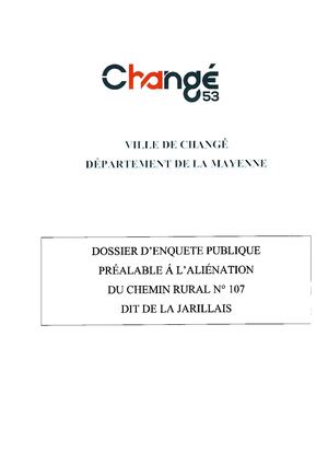 Enquête publique - La Jarillais