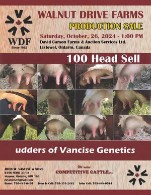 Walnut Drive Farms Production Sale