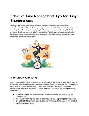 Calaméo - Effective Time Management Tips For Busy Entrepreneurs