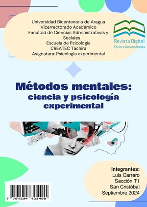 Psicologia Experimental, Revista, Luis Carrero, T1