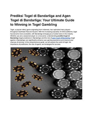 Prediksi Togel Di Bandarliga