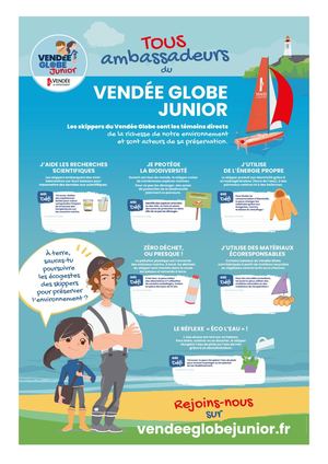 Poster Tous ambassadeurs du Vendée Globe Junior.