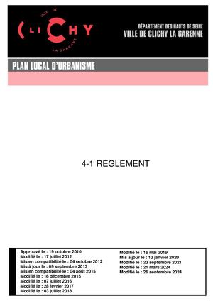 Règlement complet du Plan Local d'Urbanisme (2024)