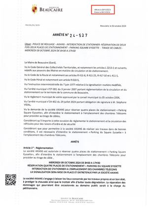 Parution Des Actes Administratifs (arrêtés) D'aujourd'hui (4).