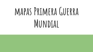 Mapas Primera Guerra Mundial
