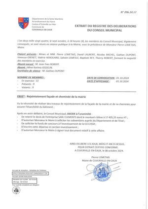 206 24 17 Rejointoiement Façade Et Cheminée Mairie
