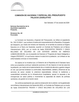 $235 Millones En Préstamos Octubre 2024