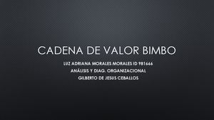 Cadena De Valor Bimbo