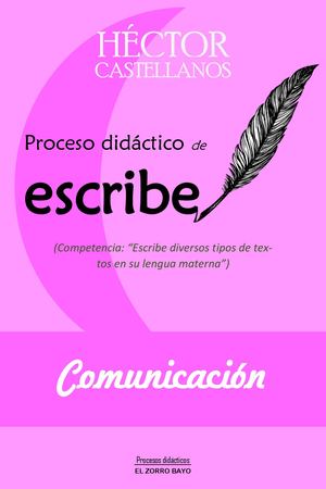 Proceso Didáctico De Escribe (Primeras Pág)