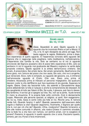 Xxviii Domenica Ordinaria 2024