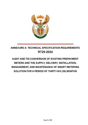Rt29 2024 Annexure A Technical Specification