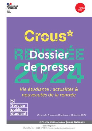 Dossier de presse de rentrée 2024