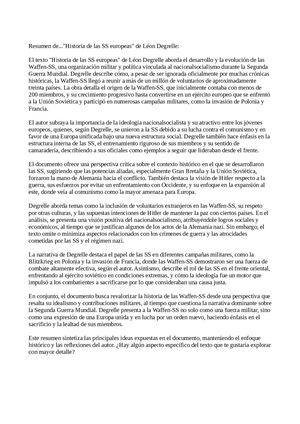 Historia De Las Ss Europeas