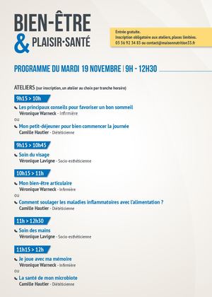 Programme JOURNÉE DU BIEN ÊTRE