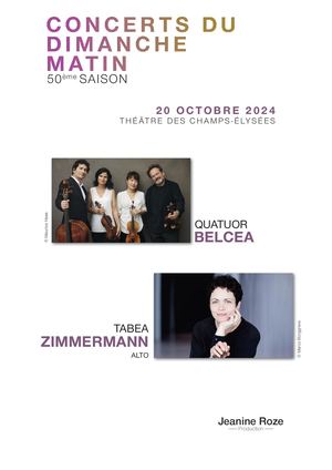 Quatuor Belcea, Tabea Zimmermann, 20/10/2024
