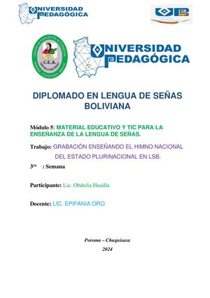 Obdulia Huailla Actividad 1 Semana 3