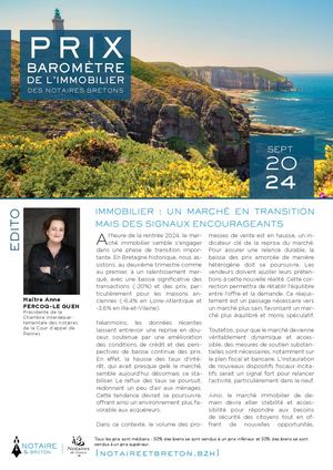 Baromètre de l'immobilier - Notaire & Breton - Septembre 2024