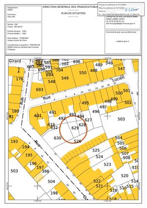CM 08-10-24 15 Annexe 6 Rue Lucien Sampaix Plan Cadastral