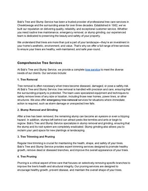 Bob's Tree and Stump Service Serving Tree Service in Cheektowaga, New York