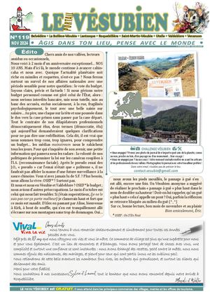 NOVEMBRE 2024 - LE portail VESUBIEN n°119. Journal gratuit de la Vésubie & Valdeblore - 06450 - Alpes Maritimes
