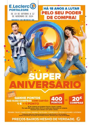 Folheto E.Leclerc Portalegre Aniversario 2024