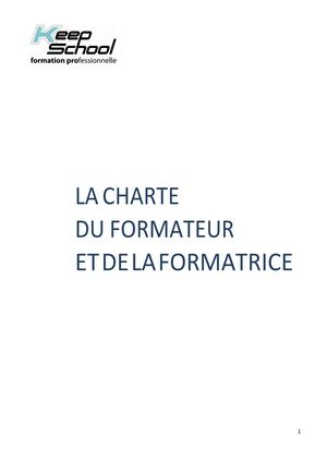 Charte Formateur KeepSchool