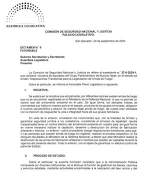 Ley Transitoria Del Uso De Armas