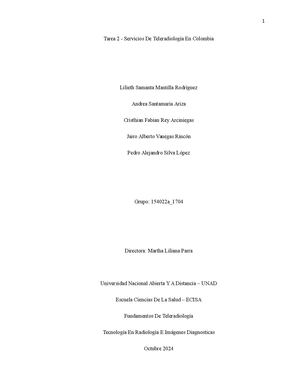 Tarea 2 Servicios De Teleradiología En Colombia