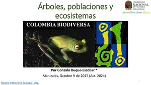 Árboles, poblaciones y ecosistemas.