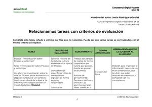 6 1 Asociamos Tareas A Criterios De Evaluación Tarea Módulo 6 Jesús Rodríguez Ccdb2