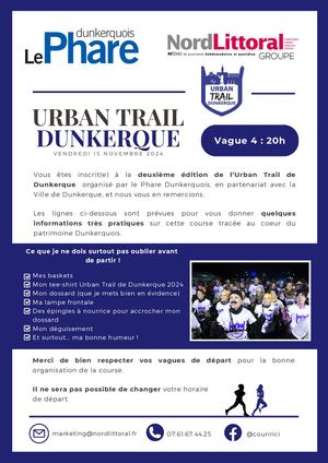 Guide du coureur - Vague 4 - Urban Trail Dunkerque 2024