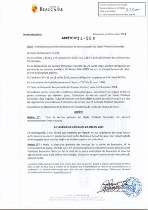 Parution Des Actes Administratifs D'aujourd'hui  .