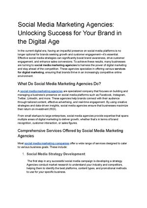 Calaméo - Social Media Marketing Agencies Unlocking Success For Your ...