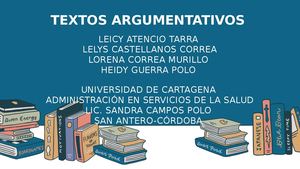 TEXTOS ARGUMENTATIVOS