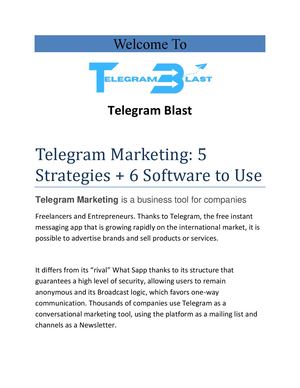 Telegram Marketing 5 Strategies + 6 Software To Use