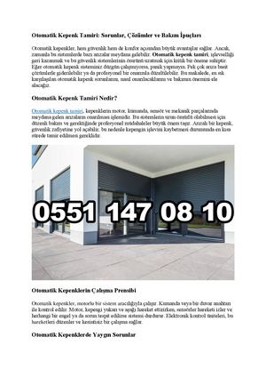 Otomatik Kepenk Tamiri