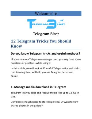 12 Telegram Tricks You Should Know