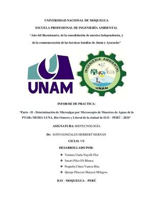 Parte Ii Determinación De Microalgas