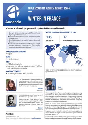 Short Programmes at Audencia